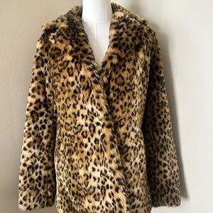 a new day Leopard Print Teddy Jacket